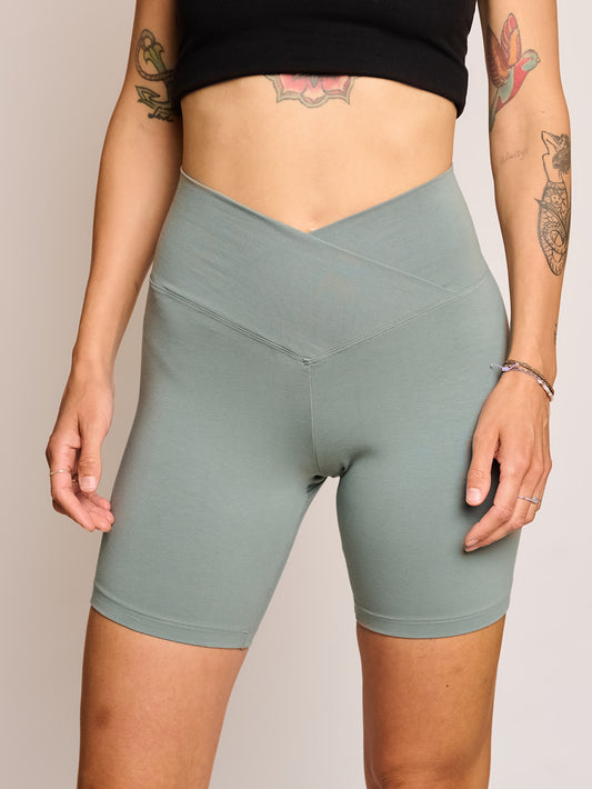 Yoga Shorts Stormy Sea